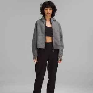 Dark grey scuba oversized jacket